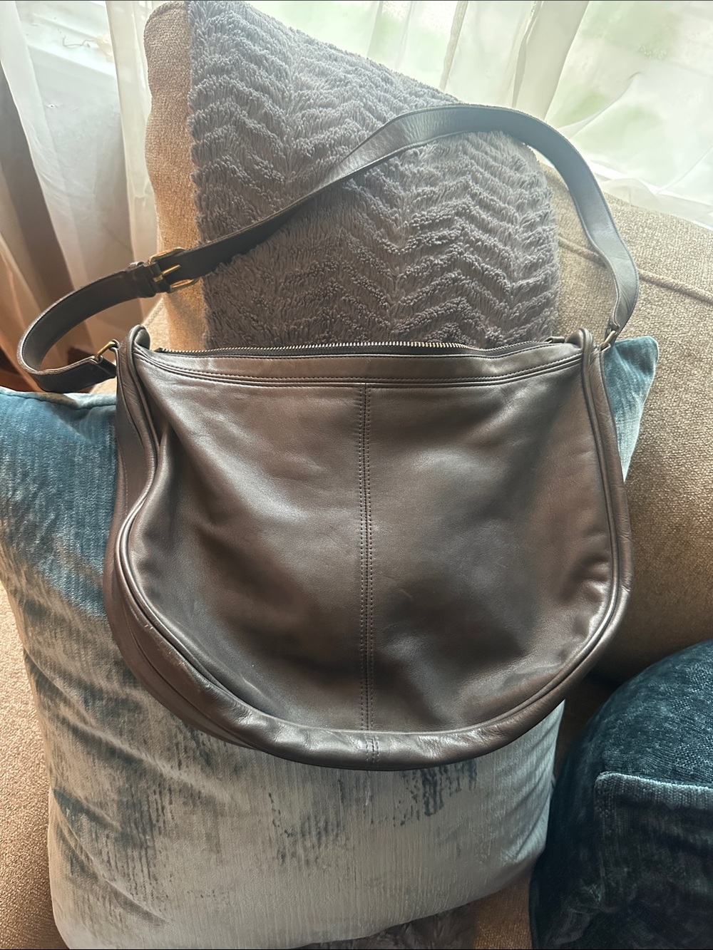 Classic Leather Shoulder Bag COACH